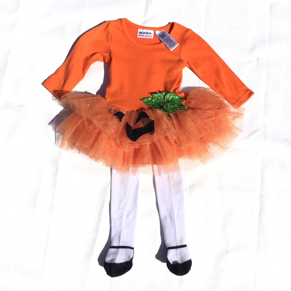 Blueberi Boulevard Halloween Tutu Dress & Tights size 12m